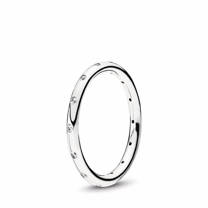 Pandora Simple Sparkling Band Stackable Ring Canada - Sterling Silver (69TIMCJVQ)